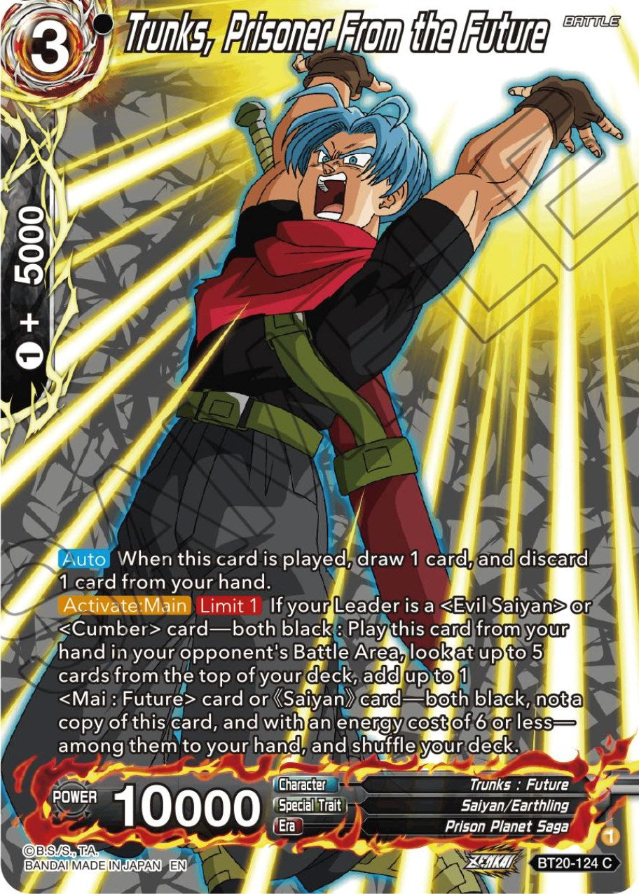 Trunks, Prisoner From the Future (Silver Foil) (BT20-124) [Power Absorbed] | Devastation Store