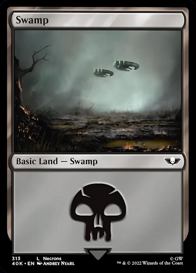 Swamp (313) (Surge Foil) [Universes Beyond: Warhammer 40,000] | Devastation Store