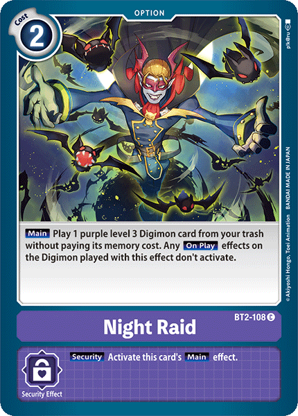 Night Raid [BT2-108] [Release Special Booster Ver.1.0] | Devastation Store