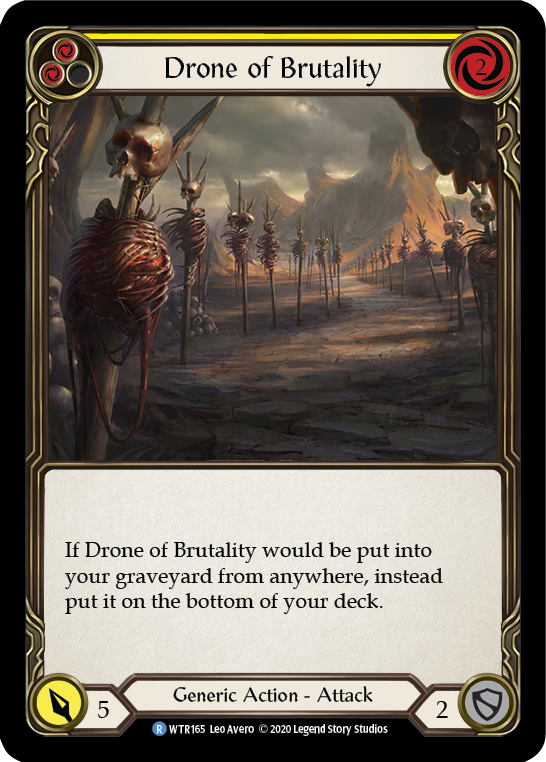 Drone of Brutality (Yellow) [WTR165] Unlimited Edition Rainbow Foil - Devastation Store | Devastation Store