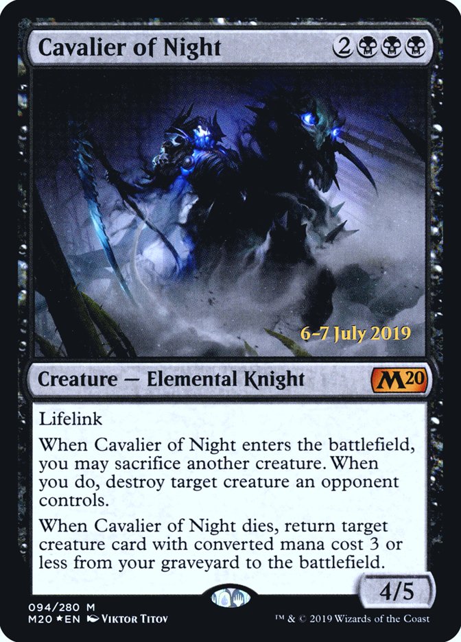 Cavalier of Night  [Core Set 2020 Prerelease Promos] | Devastation Store