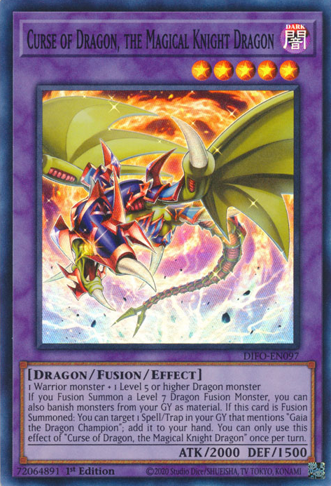 Curse of Dragon, the Magical Knight Dragon [DIFO-EN097] Super Rare | Devastation Store