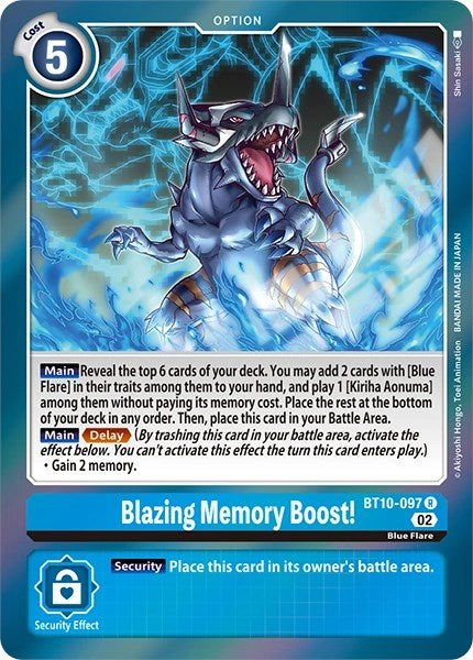 Blazing Memory Boost! [BT10-097] [Revision Pack Cards] | Devastation Store