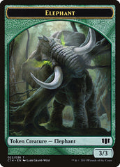 Elephant // Elf Warrior Double-sided Token [Commander 2014 Tokens] | Devastation Store