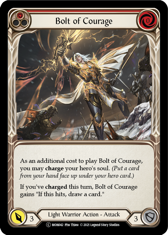 Bolt of Courage (Red) [U-MON042] Unlimited Edition Normal | Devastation Store