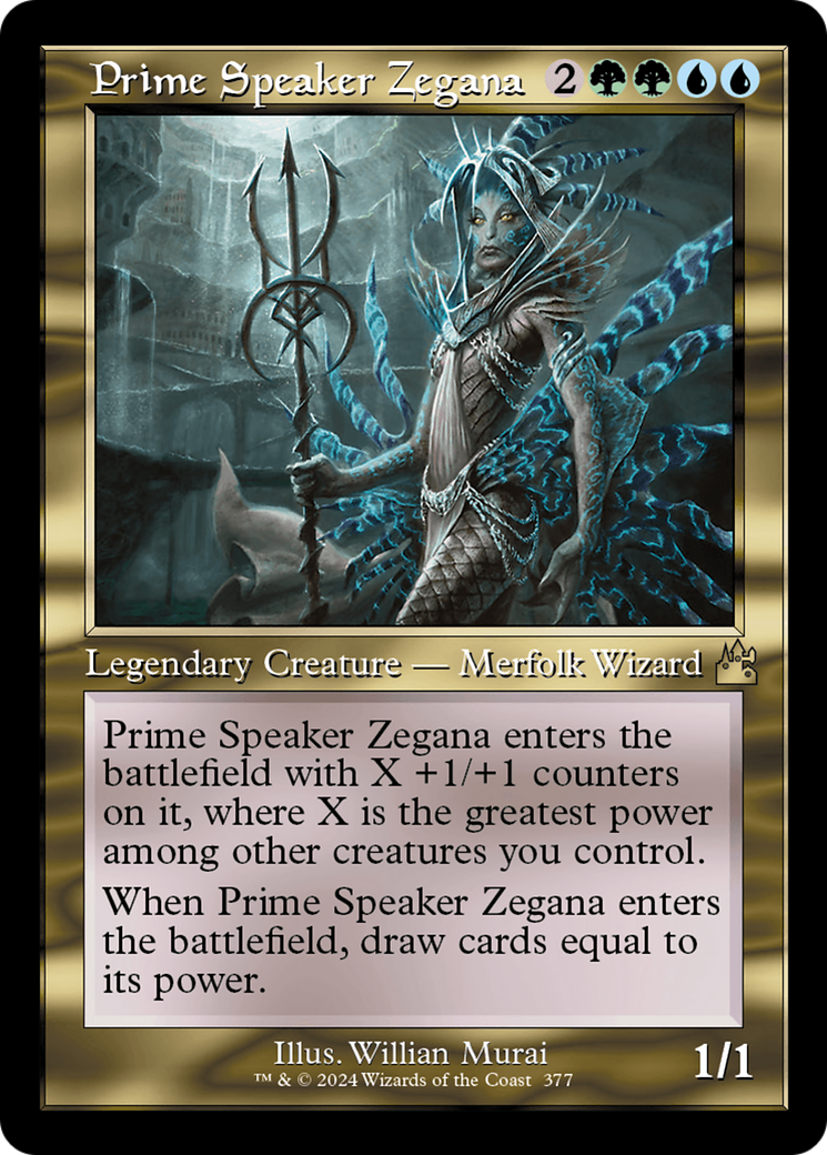 Prime Speaker Zegana (Retro Frame) [Ravnica Remastered] | Devastation Store