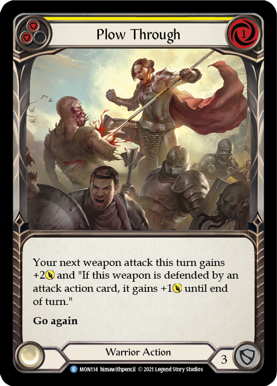 Plow Through (Yellow) [MON114] 1st Edition Normal - Devastation Store | Devastation Store