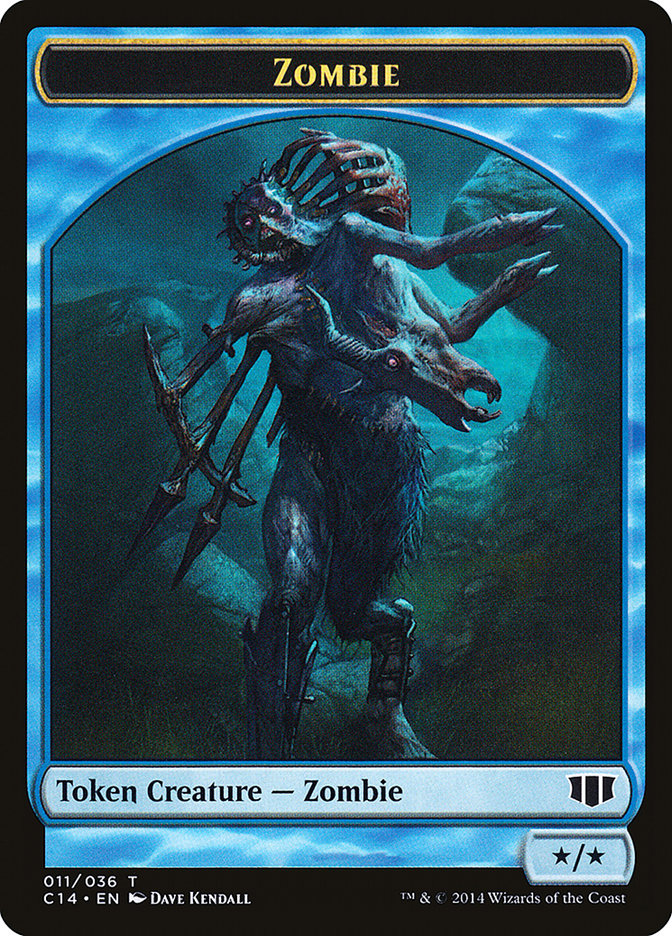 Teferi, Temporal Archmage Emblem // Zombie (011/036) Double-sided Token [Commander 2014 Tokens] | Devastation Store