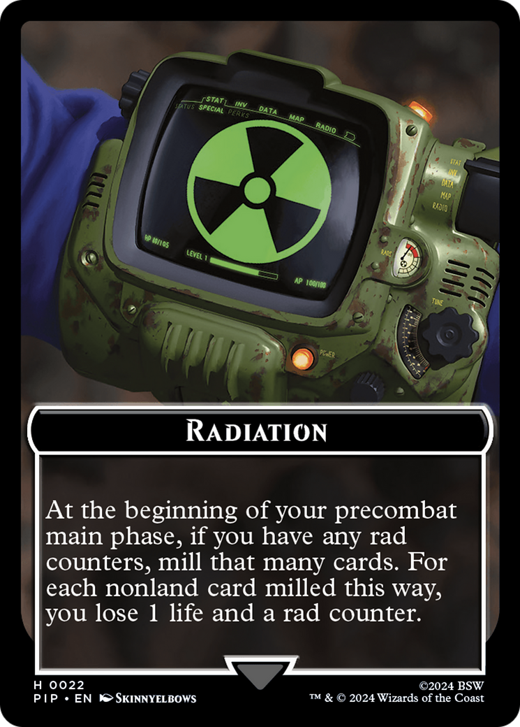 Radiation // Treasure (018) Double-Sided Token [Fallout Tokens] | Devastation Store
