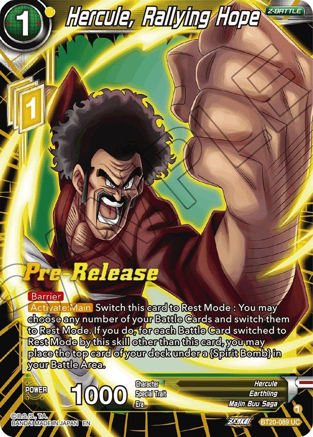 Hercule, Rallying Hope (BT20-089) [Power Absorbed Prerelease Promos] | Devastation Store