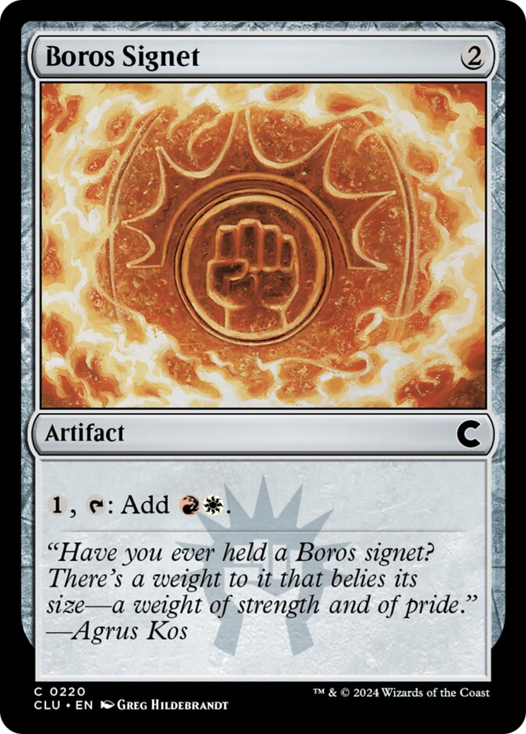 Boros Signet [Ravnica: Clue Edition] | Devastation Store