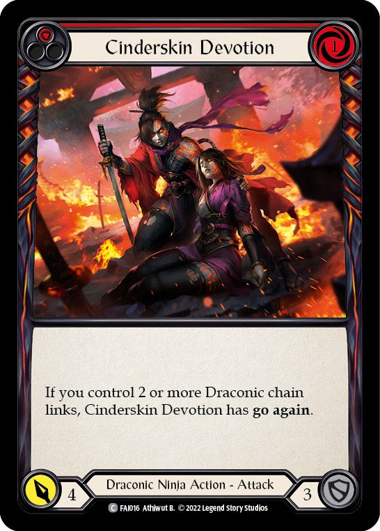 Cinderskin Devotion (Red) [FAI016] (Uprising Fai Blitz Deck) | Devastation Store