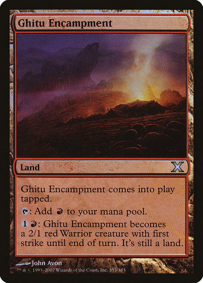 Ghitu Encampment (Premium Foil) [Tenth Edition] | Devastation Store