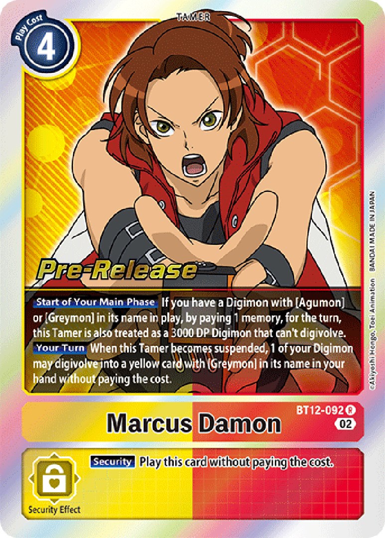 Marcus Damon [BT12-092] [Across Time Pre-Release Cards] | Devastation Store