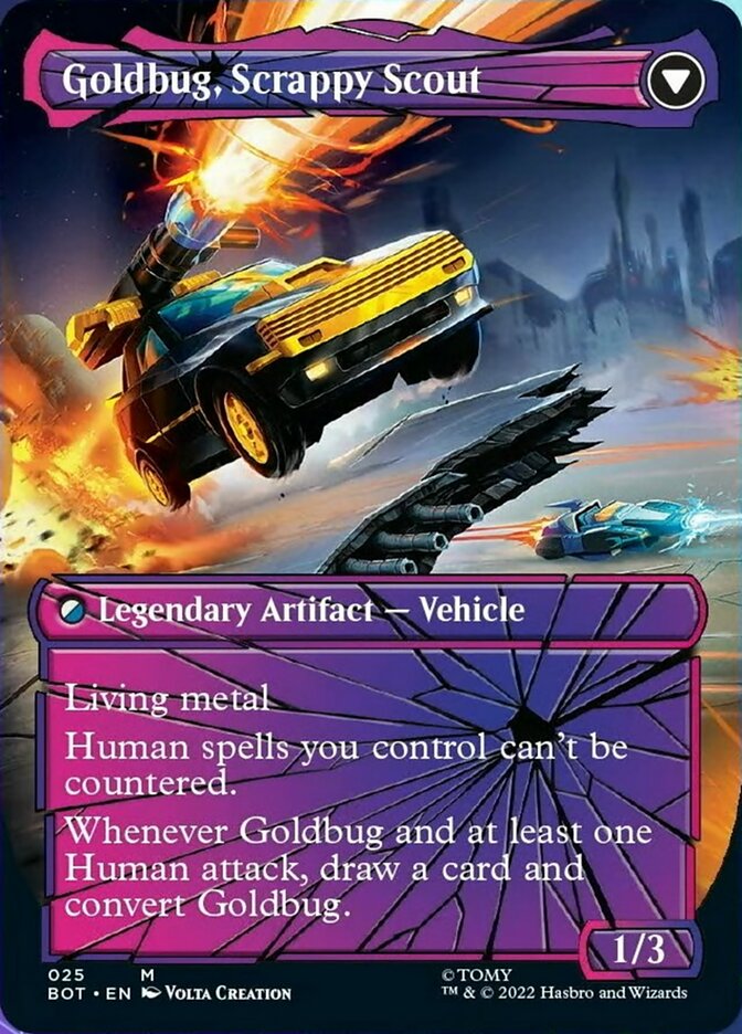 Goldbug, Humanity's Ally // Goldbug, Scrappy Scout (Shattered Glass) [Transformers] | Devastation Store