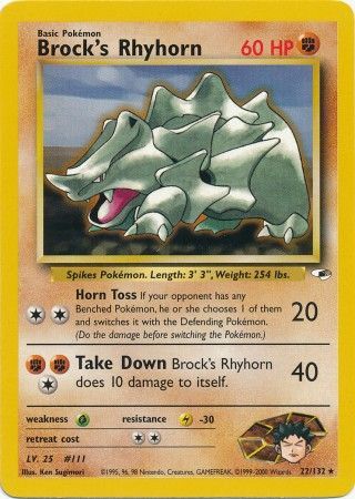 Brock's Rhyhorn (22/132) [Gym Heroes Unlimited] | Devastation Store
