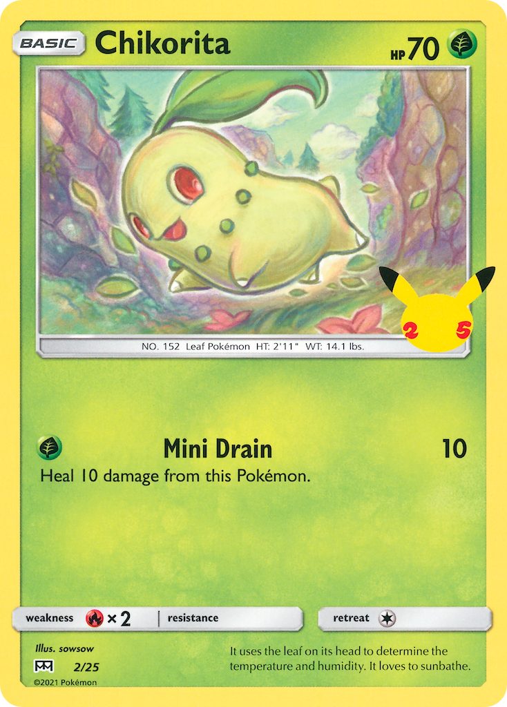 Chikorita (2/25) [McDonald's 25th Anniversary] | Devastation Store