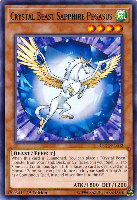Crystal Beast Sapphire Pegasus [LED2-EN042] Common | Devastation Store