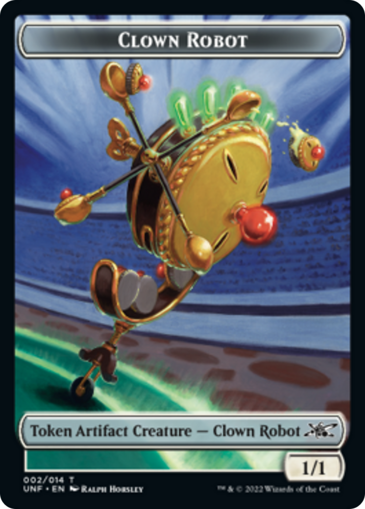 Clown Robot (002) // Treasure (012) Double-sided Token [Unfinity Tokens] | Devastation Store