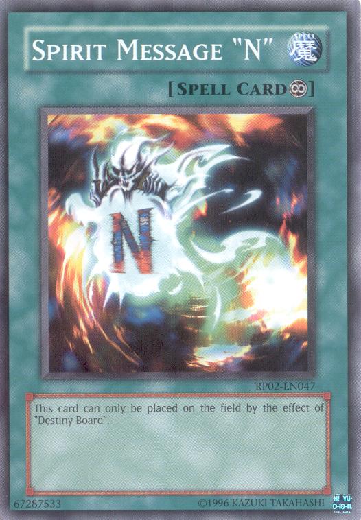 Spirit Message "N" [RP02-EN047] Common | Devastation Store