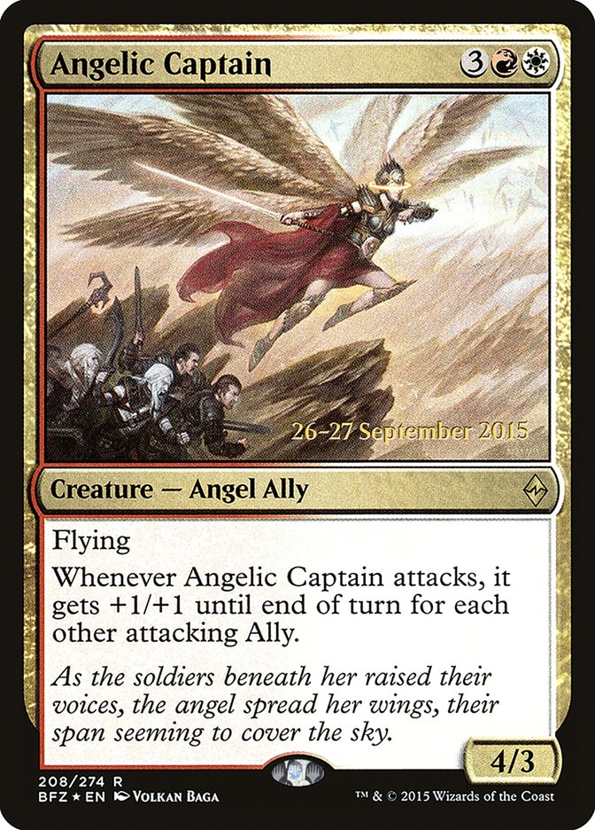 Angelic Captain  [Battle for Zendikar Prerelease Promos] | Devastation Store
