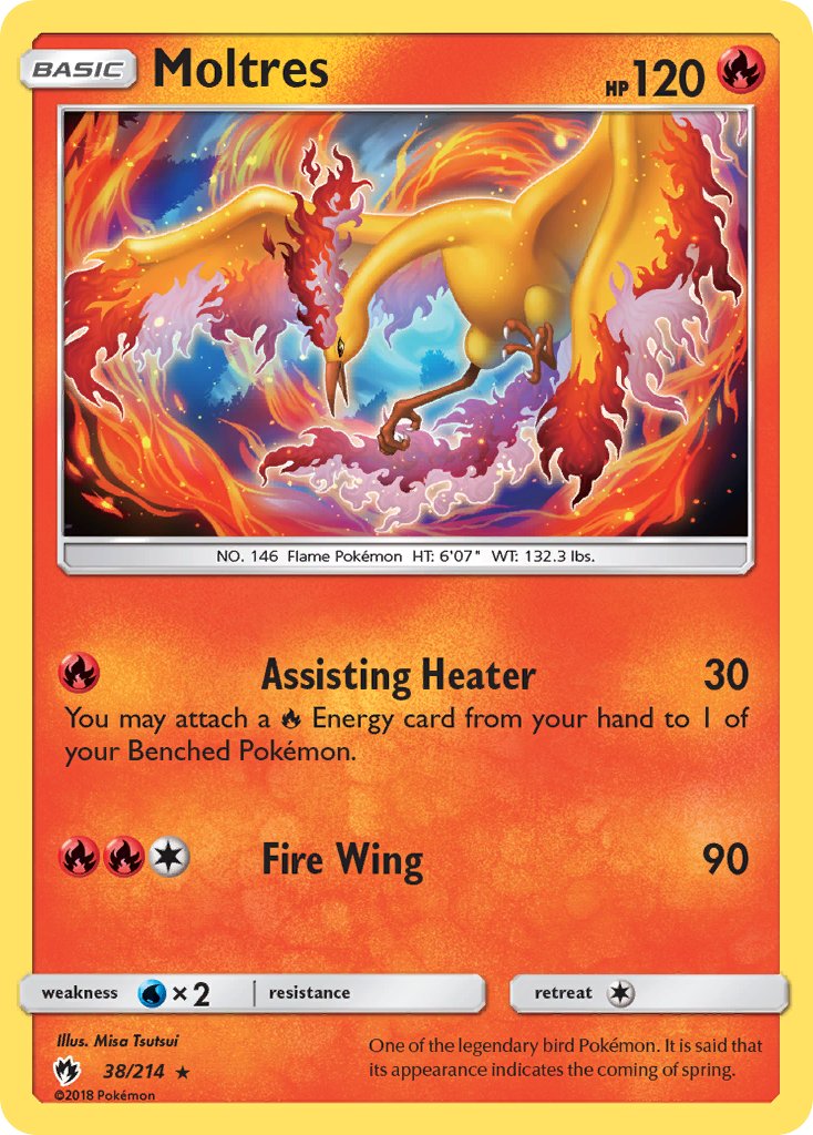 Moltres (38/214) (Let's Play, Eevee) Cracked Ice Holo) (Theme Deck Exclusive) [Sun & Moon: Lost Thunder] | Devastation Store