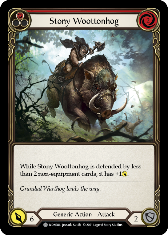 Stony Woottonhog (Red) [MON284] 1st Edition Normal - Devastation Store | Devastation Store
