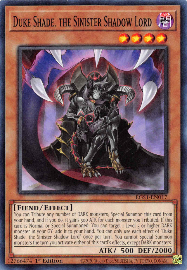 Duke Shade, the Sinister Shadow Lord [EGS1-EN017] Common | Devastation Store