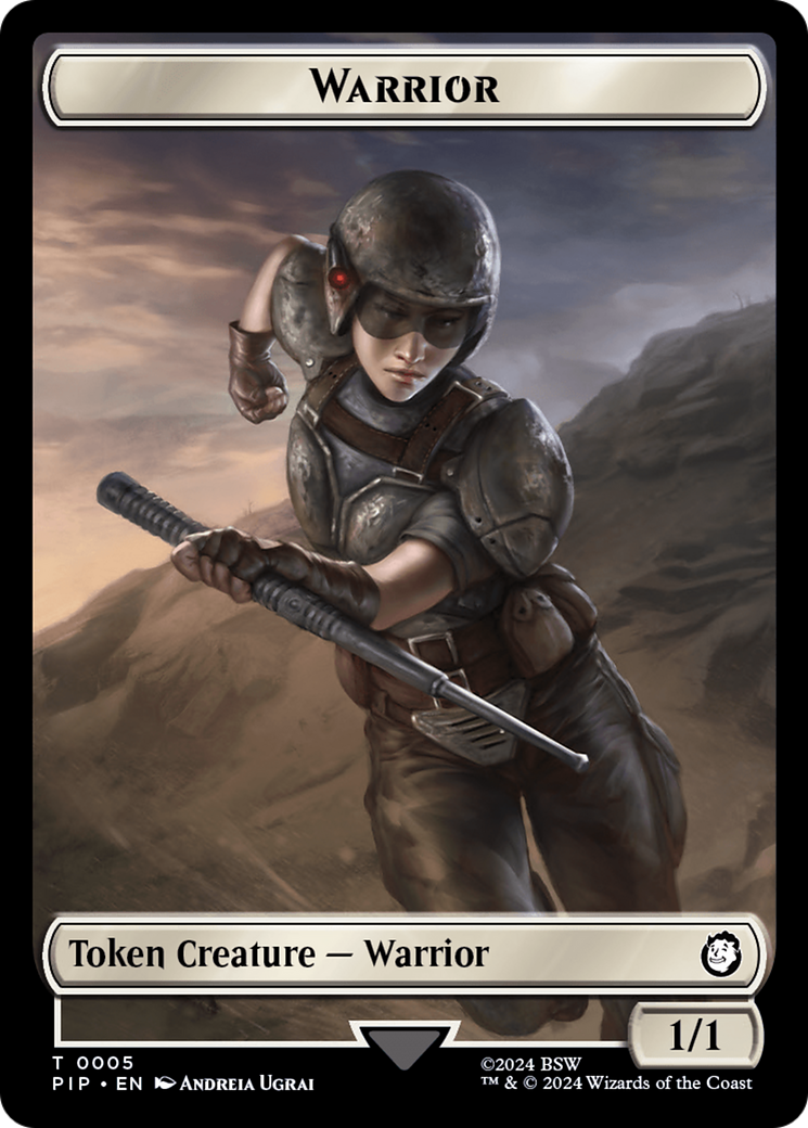 Warrior // Food (0012) Double-Sided Token [Fallout Tokens] | Devastation Store