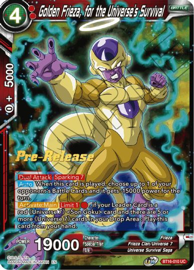 Golden Frieza, for the Universe's Survival (BT16-010) [Realm of the Gods Prerelease Promos] | Devastation Store