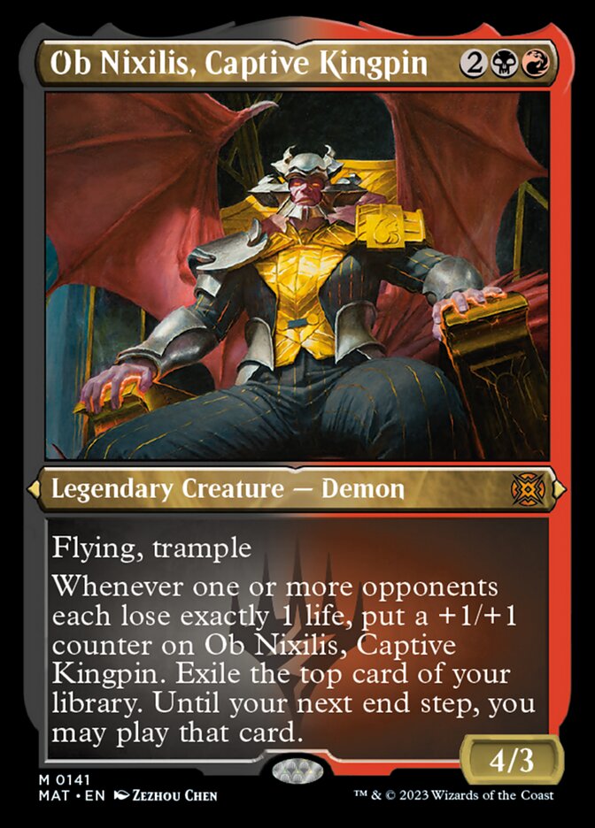 Ob Nixilis, Captive Kingpin (Foil Etched) [March of the Machine: The Aftermath] | Devastation Store