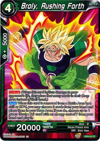 Broly, Rushing Forth (Starter Deck - Rising Broly) [SD8-03] | Devastation Store