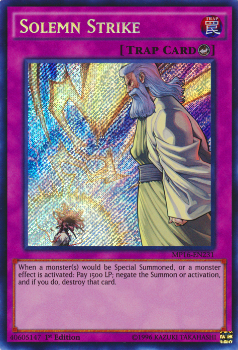 Solemn Strike [MP16-EN231] Secret Rare | Devastation Store