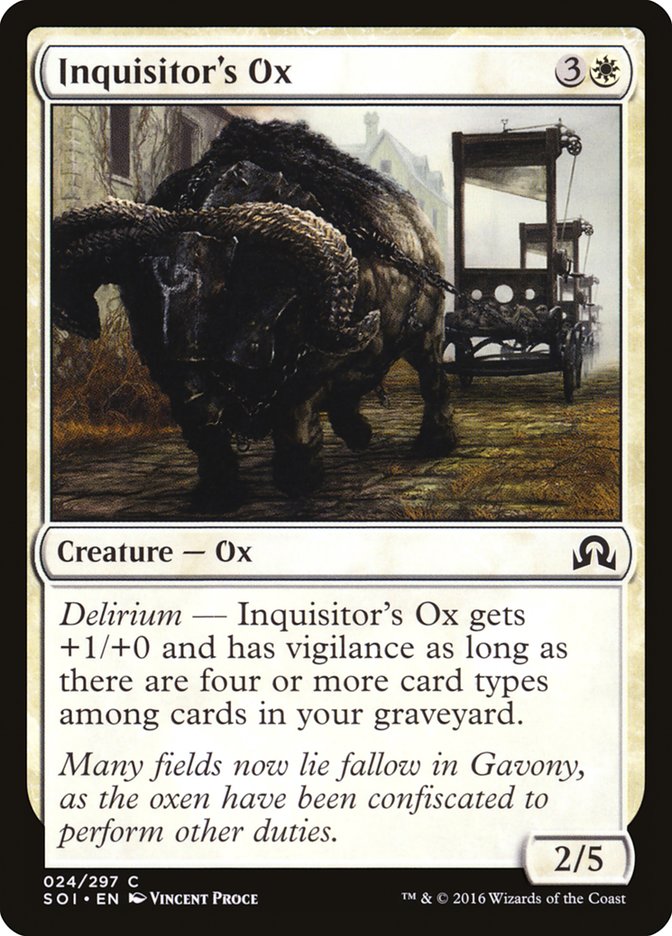 Inquisitor's Ox [Shadows over Innistrad] | Devastation Store