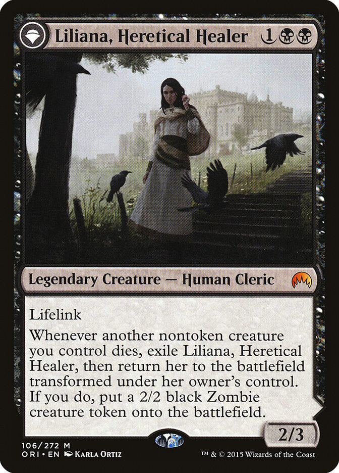 Liliana, Heretical Healer // Liliana, Defiant Necromancer [Magic Origins] | Devastation Store