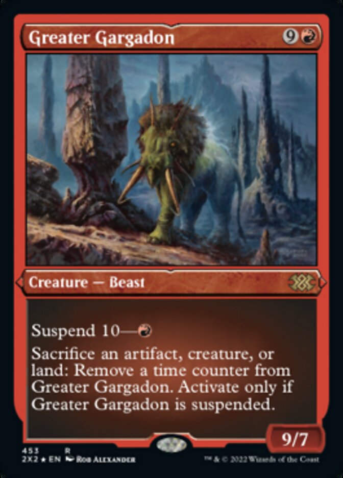 Greater Gargadon (Foil Etched) [Double Masters 2022] | Devastation Store