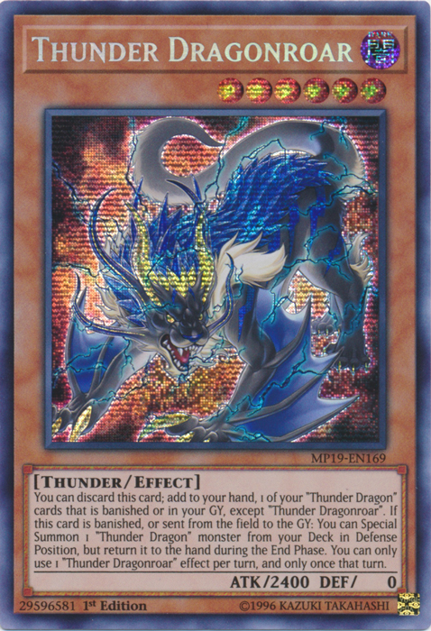 Thunder Dragonroar [MP19-EN169] Prismatic Secret Rare | Devastation Store