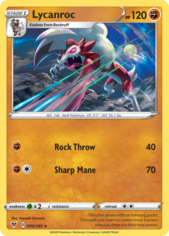 Lycanroc (095/185) [Sword & Shield: Vivid Voltage] | Devastation Store