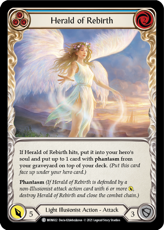 Herald of Rebirth (Blue) [MON022] 1st Edition Normal - Devastation Store | Devastation Store