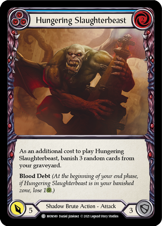 Hungering Slaughterbeast (Blue) [MON149] 1st Edition Normal - Devastation Store | Devastation Store