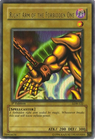 Right Arm of the Forbidden One [LOB-122] Ultra Rare | Devastation Store