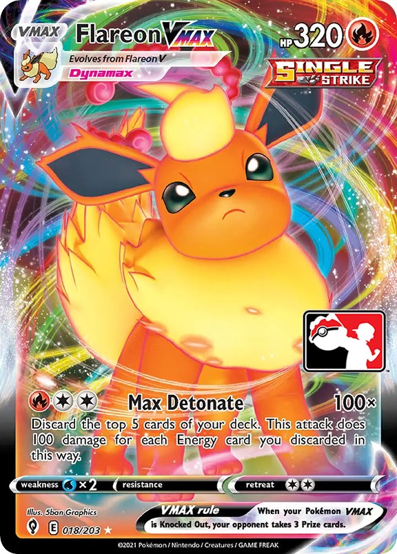 Flareon VMAX (018/203) [Prize Pack Series One] | Devastation Store