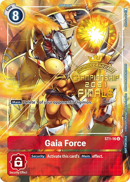 Gaia Force [ST1-16] (2021 Championship Finals Tamer's Evolution Pack) [Starter Deck: Gaia Red Promos] | Devastation Store