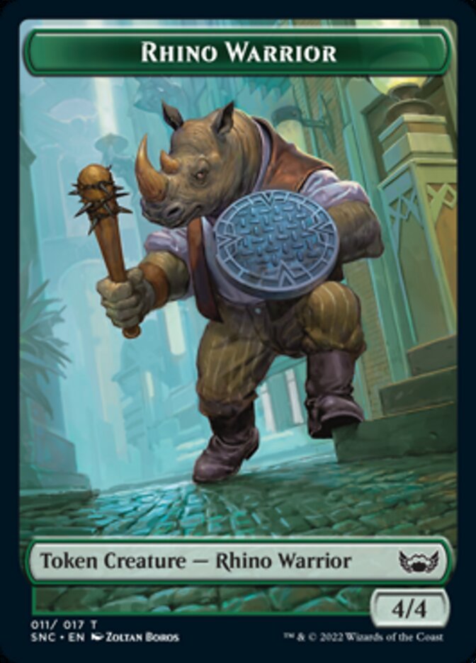 Treasure (013) // Rhino Warrior Double-sided Token [Streets of New Capenna Tokens] | Devastation Store