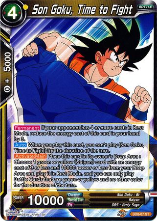 Son Goku, Time to Fight (Starter Deck - Rising Broly) [SD8-07] | Devastation Store