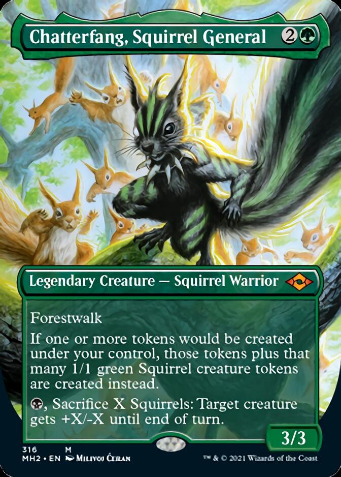 Chatterfang, Squirrel General (Borderless Alternate Art) [Modern Horizons 2] | Devastation Store