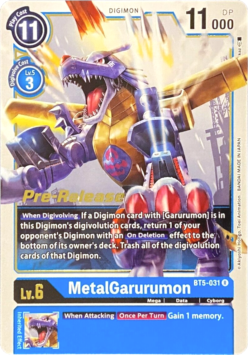 MetalGarurumon [BT5-031] [Battle of Omni Pre-Release Promos] | Devastation Store