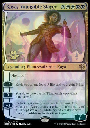 Kaya, Intangible Slayer [Phyrexia: All Will Be One Prerelease Promos] | Devastation Store