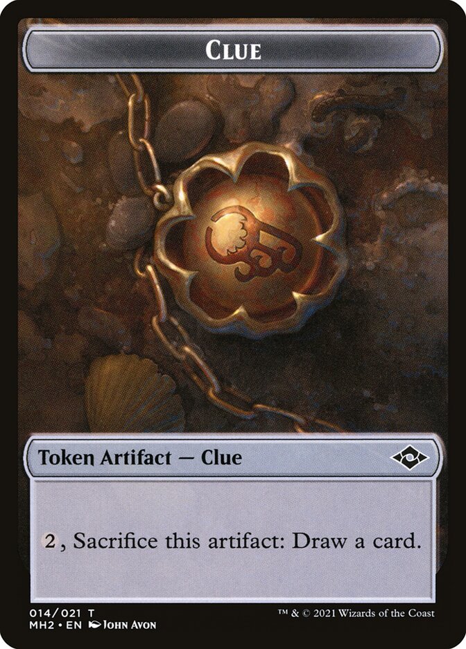 Treasure // Clue Double-sided Token [Pioneer Challenger Decks 2022] | Devastation Store