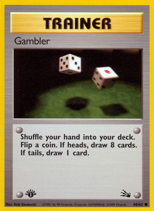 Gambler (60/62) [Fossil 1st Edition] | Devastation Store